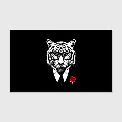 Бумага для упаковки Тигр с красной розой, цвет: 3D-принт