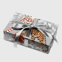 Бумага для упаковки Тигр с подарками, цвет: 3D-принт — фото 2