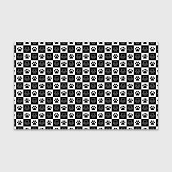 Бумага для упаковки Следы на Шахматном Фоне, цвет: 3D-принт