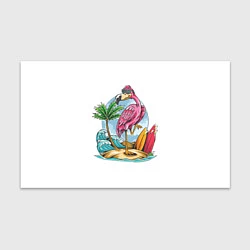 Бумага для упаковки Фламинго На Острове, цвет: 3D-принт