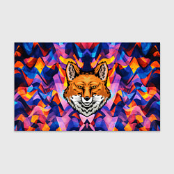 Бумага для упаковки АБСТРАКЦИЯ И ГОЛОВА ЛИСЫ FOX HEAD, цвет: 3D-принт
