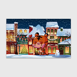 Бумага для упаковки Влюбленный новогодний тигренок, цвет: 3D-принт