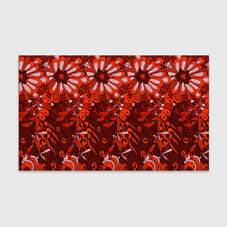 Бумага для упаковки Красные цветы абстракция, цвет: 3D-принт