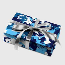 Бумага для упаковки Сине-бело-голубой камуфляж, цвет: 3D-принт — фото 2