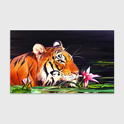 Бумага для упаковки Бенгальский Тигр в кустах, цвет: 3D-принт