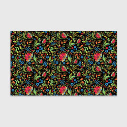 Бумага для упаковки Цветочный Узор хохлома, цвет: 3D-принт