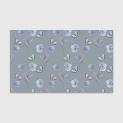Бумага для упаковки Бабочки и цветы голубого мака, цвет: 3D-принт