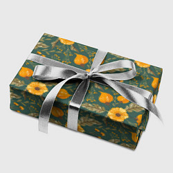 Бумага для упаковки Желтые цветочки и листья, цвет: 3D-принт — фото 2