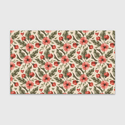 Бумага для упаковки Ретро-цветы, цвет: 3D-принт