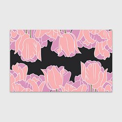 Бумага для упаковки Розовые цветы-кристаллы, цвет: 3D-принт