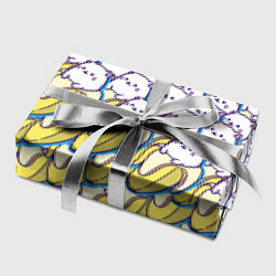 Бумага для упаковки Котики и бананы Паттерн Лето, цвет: 3D-принт — фото 2