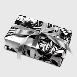 Бумага для упаковки Черепа и розы на черном фоне, цвет: 3D-принт — фото 2