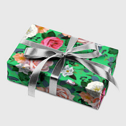 Бумага для упаковки Нежные розы на изумрудном фоне, цвет: 3D-принт — фото 2