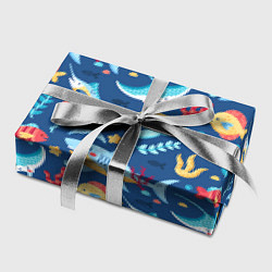 Бумага для упаковки Акула, скат и другие обитатели океана - лето, цвет: 3D-принт — фото 2