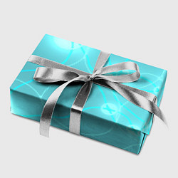 Бумага для упаковки Голубая неоновая абстрактная геометрия, цвет: 3D-принт — фото 2