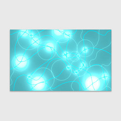 Бумага для упаковки Голубая неоновая абстрактная геометрия, цвет: 3D-принт