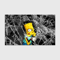 Бумага для упаковки Барт Симпсон разбил из рогатки стекло, цвет: 3D-принт