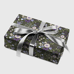Бумага для упаковки Цветочки хаки, мелкий рисунок, цвет: 3D-принт — фото 2