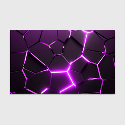 Бумага для упаковки Фиолетовые неоновые геометрические плиты, цвет: 3D-принт