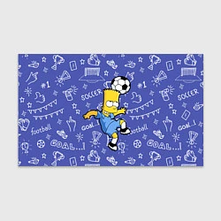 Бумага для упаковки Барт Симпсон бьёт футбольный мяч головой, цвет: 3D-принт