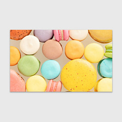 Бумага для упаковки Разноцветные пирожные Макарон, цвет: 3D-принт