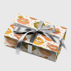Бумага для упаковки Губы и цветы поп арт хиппи, цвет: 3D-принт — фото 2