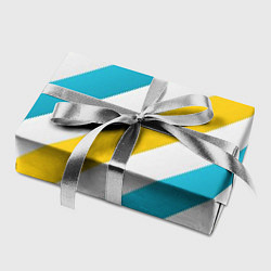 Бумага для упаковки Желтые и синие полосы, цвет: 3D-принт — фото 2