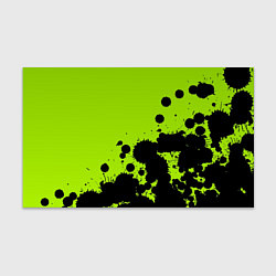 Бумага для упаковки Чёрные кляксы на зелёном фоне, цвет: 3D-принт