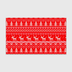 Бумага для упаковки Рождественский красный свитер с оленями, цвет: 3D-принт