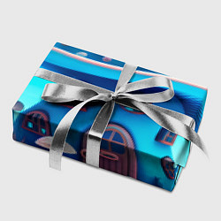 Бумага для упаковки Домик из голубого мухомора, цвет: 3D-принт — фото 2