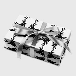 Бумага для упаковки Черные рождественские олени, цвет: 3D-принт — фото 2
