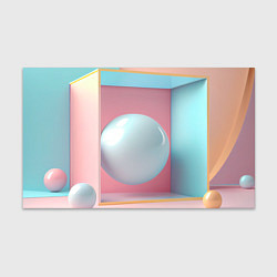 Бумага для упаковки Минимализм - объёмные геометрические фигуры, цвет: 3D-принт