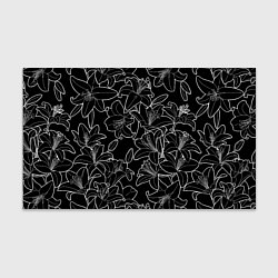 Бумага для упаковки Нежные цветы - лилии: черно белыи, цвет: 3D-принт