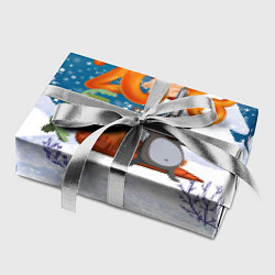 Бумага для упаковки 2023 заяц с большой морковкой, цвет: 3D-принт — фото 2