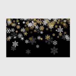 Бумага для упаковки Золотые и белые снежинки, цвет: 3D-принт