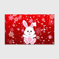 Бумага для упаковки Весёлый кролик в снежинках, цвет: 3D-принт