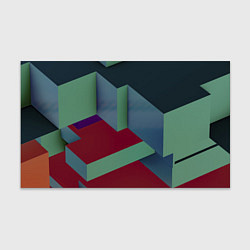 Бумага для упаковки Геометрическое наложение кубов и фигур, цвет: 3D-принт