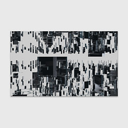 Бумага для упаковки Геометрическое множество объёмных чёрно-белых фигу, цвет: 3D-принт