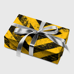Бумага для упаковки WARNING - желто-черные полосы, цвет: 3D-принт — фото 2