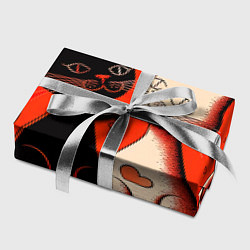 Бумага для упаковки Влюблённые кошки на красном фоне, цвет: 3D-принт — фото 2