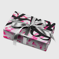 Бумага для упаковки Черно-розовая каллиграфия, цвет: 3D-принт — фото 2
