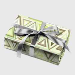 Бумага для упаковки Геометрический светло-зелёный паттерн из треугольн, цвет: 3D-принт — фото 2