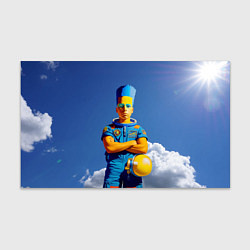 Бумага для упаковки Барт Симпсон - космический мальчик - нейросеть, цвет: 3D-принт