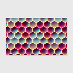 Бумага для упаковки Неоновый гексагон, цвет: 3D-принт