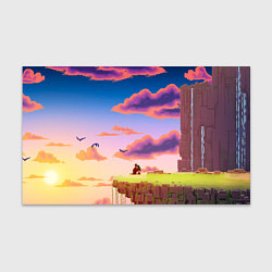 Бумага для упаковки Пиксельный пейзаж, цвет: 3D-принт