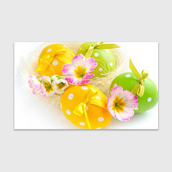 Бумага для упаковки Пасхальные яйца и цветы, цвет: 3D-принт