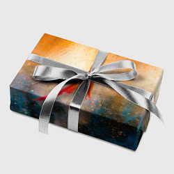 Бумага для упаковки Оранжево-синий туман и краски, цвет: 3D-принт — фото 2