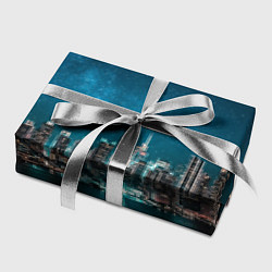 Бумага для упаковки Большой город в звездах, цвет: 3D-принт — фото 2