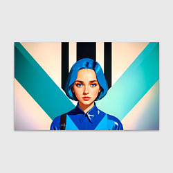 Бумага для упаковки Девушка в рубашке с синими волосами, цвет: 3D-принт