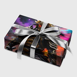 Бумага для упаковки Самурай и космос, цвет: 3D-принт — фото 2